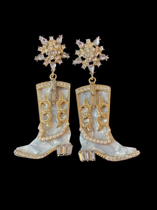 Crystal Boots Earrings