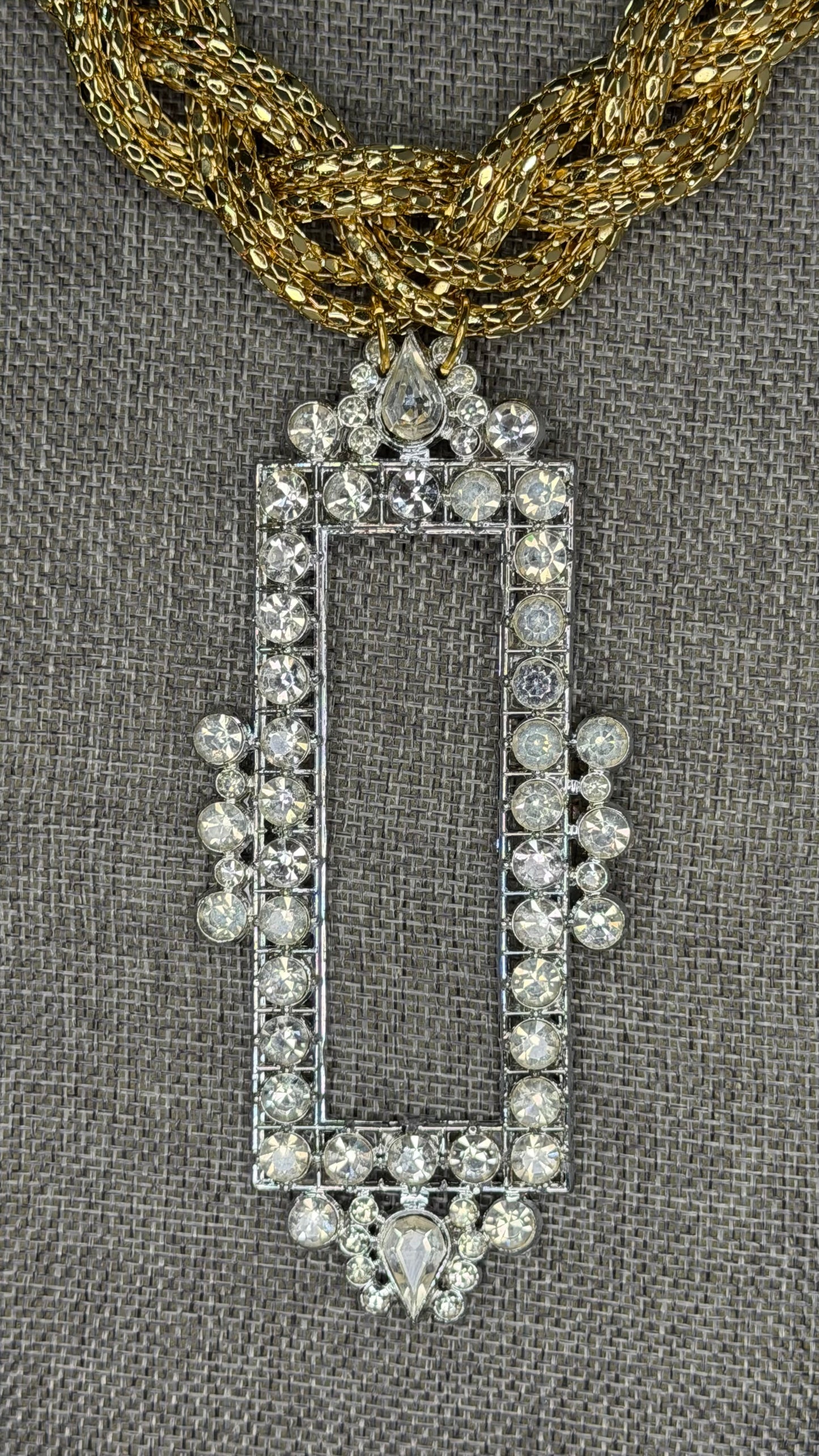 Made- sash buckle necklace