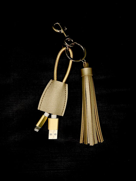 USB Charger Tassel Keychain