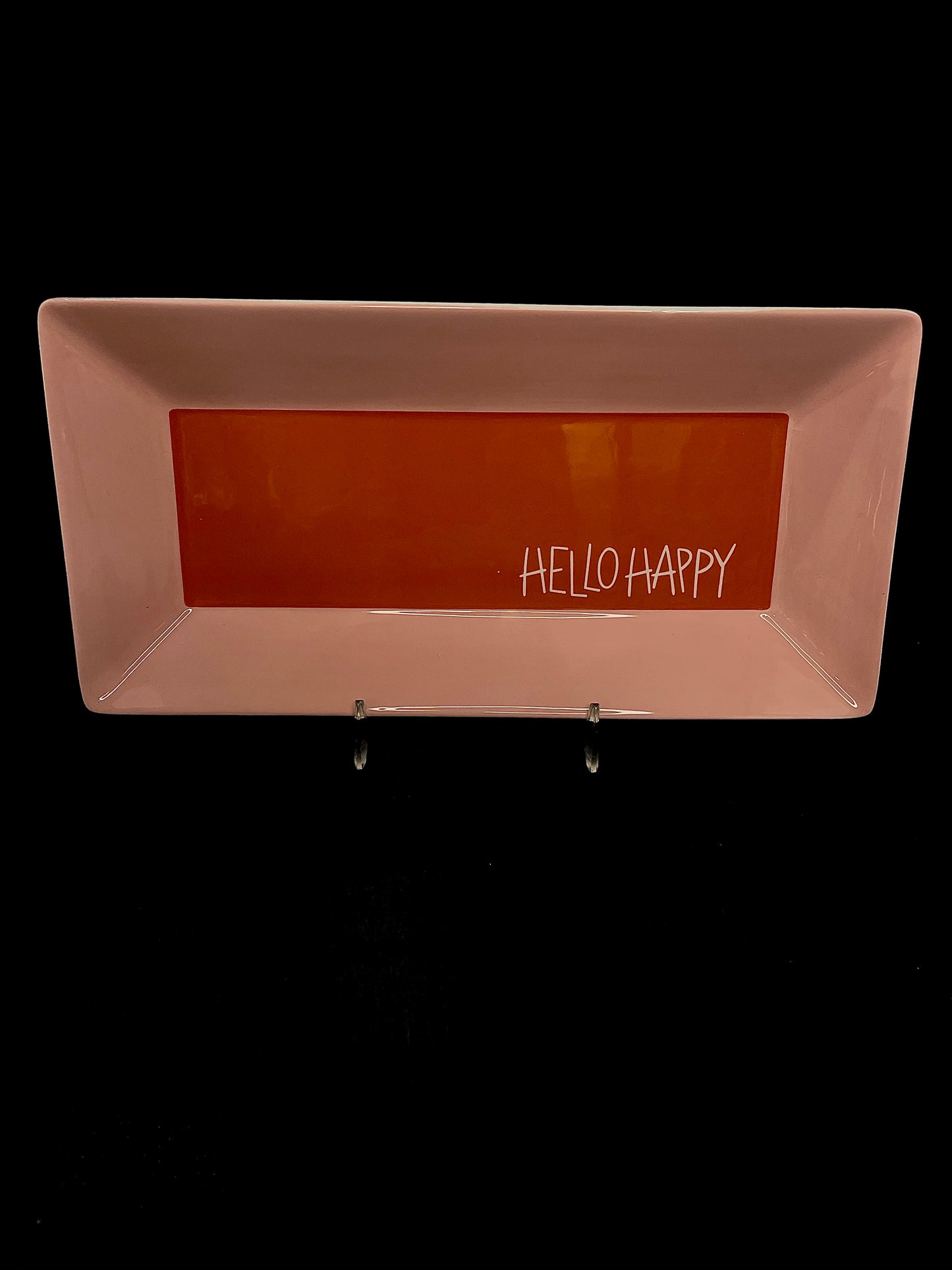 Red & Pink Hello Happy Tray