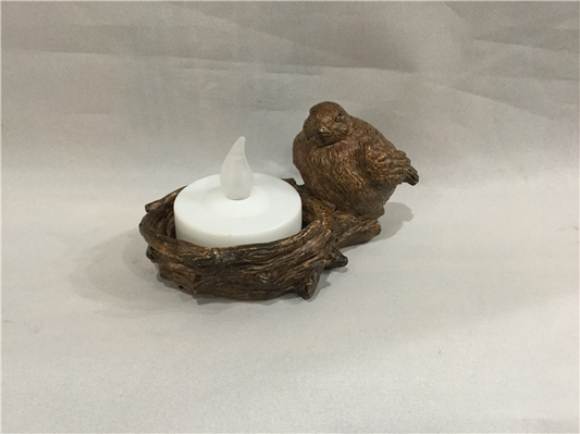 Bronze Colored Bird Votive