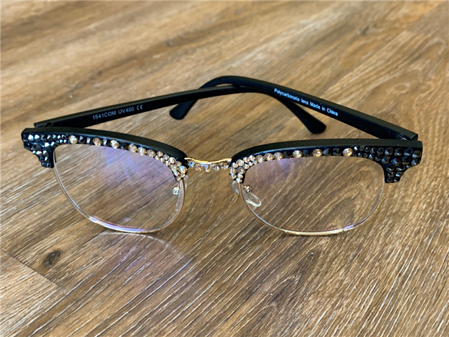 Crystal Embellished Blue Light Blocking Glasses