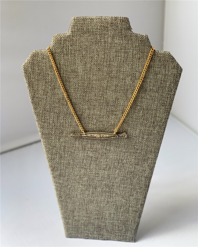 MADE- 1940's Bar Pin Necklace