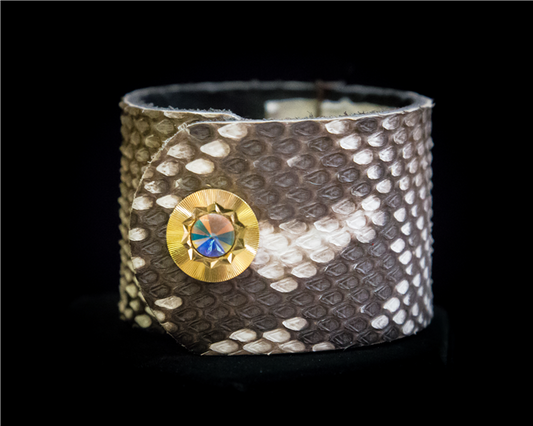 MADE- Snakeskin Cuff with Crystal Cufflink