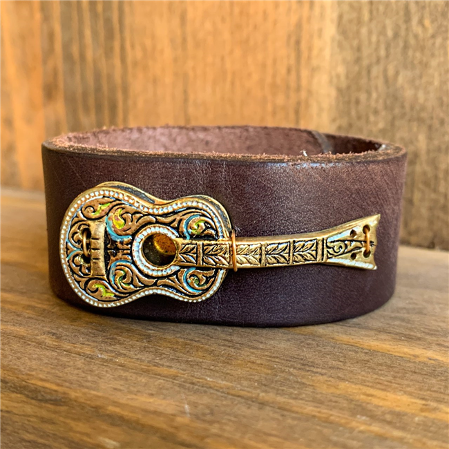 MADE - Brown Leather Guitar Cuff