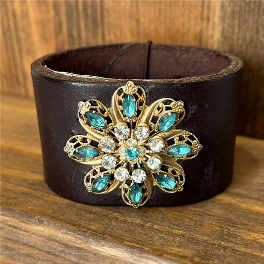 MADE- Blue Jeweled Cuff