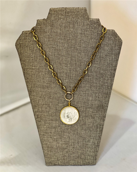 MADE- 1923 Silver Coin Necklace