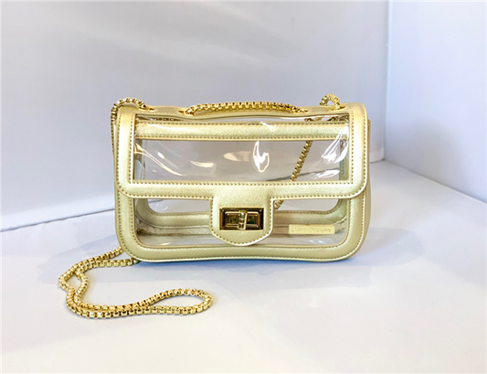 Stadium Bag with Gold Chain