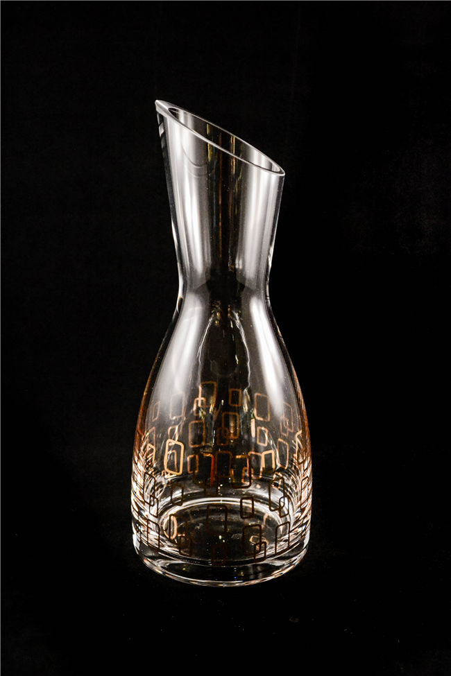 Decanter with Gold Design