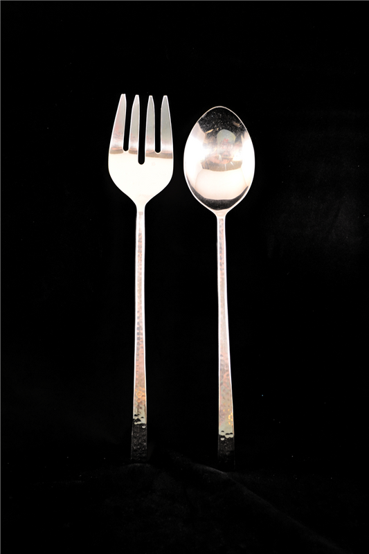 Hammered Metal Serving Utensils