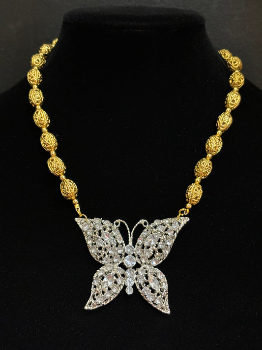 MADE - Butterfly and Gold Necklace