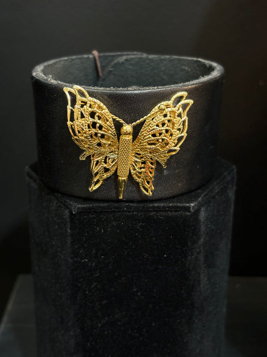 ￼MADE - Butterfly Leather Cuff