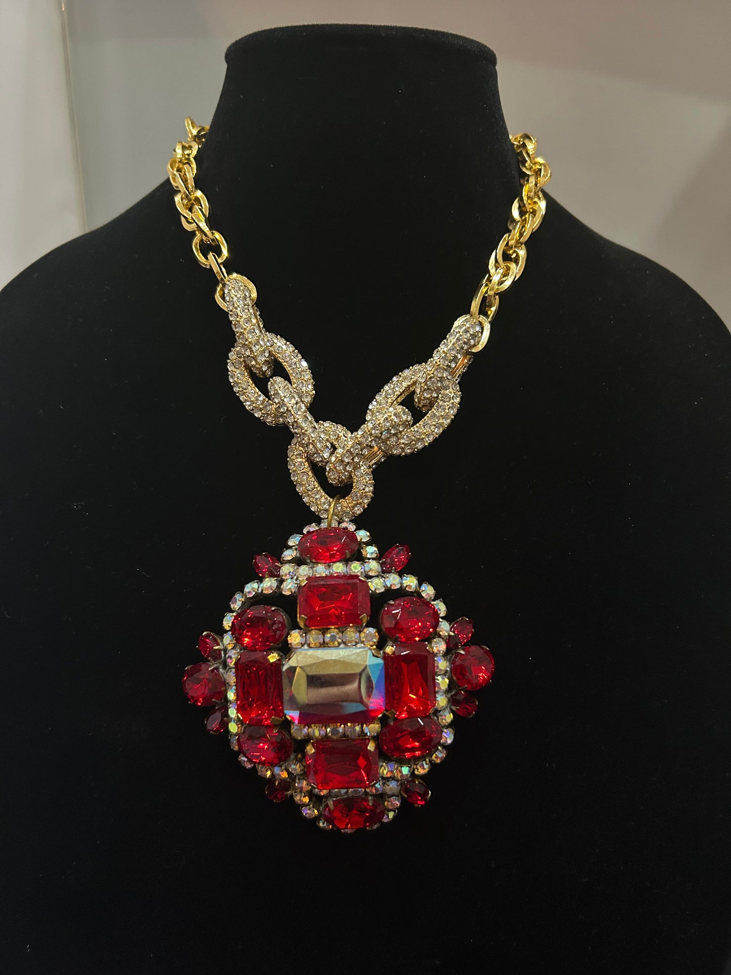 MADE - Red Jeweled Necklace