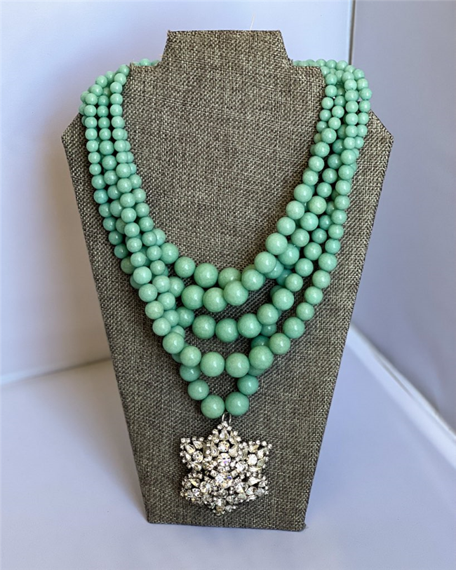 MADE- Large Blue Bead Necklace