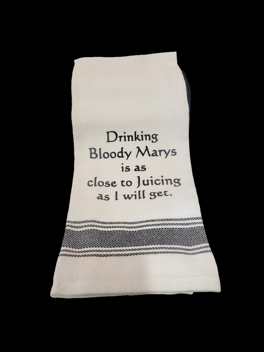 Drinking Bloody Marys Tea Towel