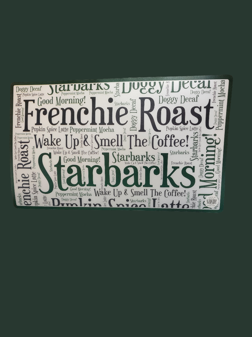 Frenchie Roast Starbarks Bowl Mats