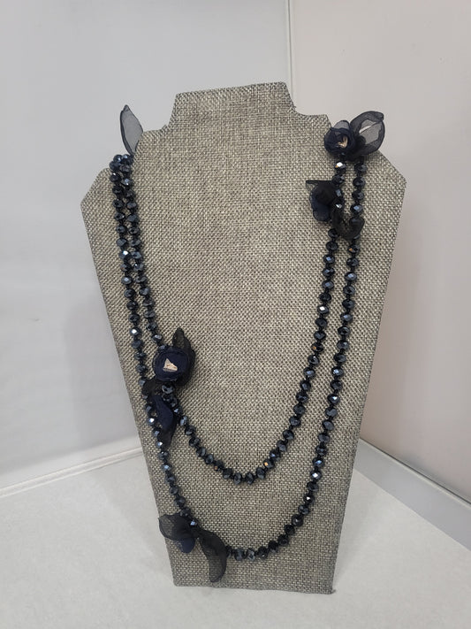 Navy Crystal Necklace