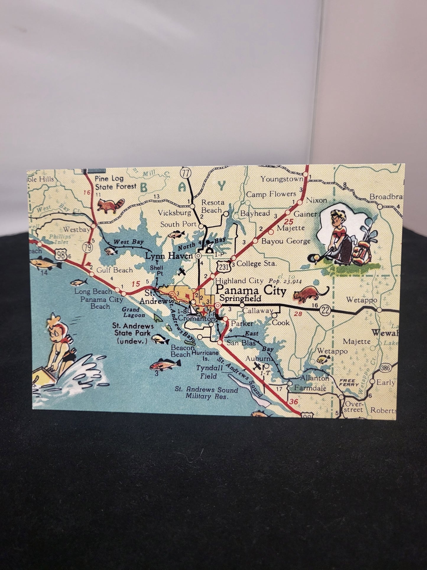 Panama City Maps Postcards - In Store Pickup Only