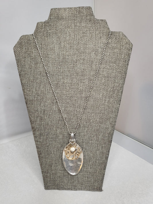 Spoon Necklace with Letter G