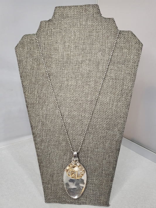 Spoon Necklace with Letter H