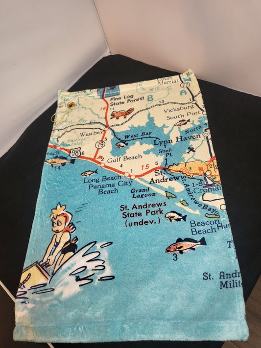 Panama City Map Athletic Towel