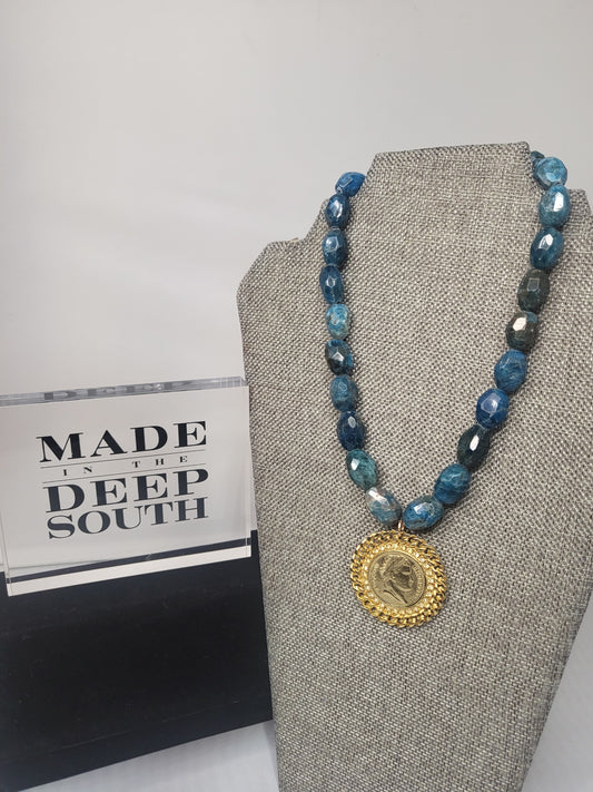 MADE- Coin Apatite Necklace