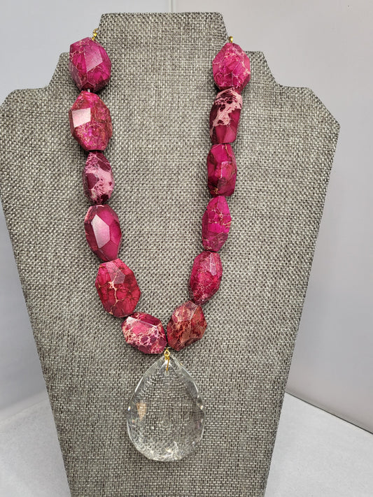 MADE- Jasper French Chandelier  Necklace