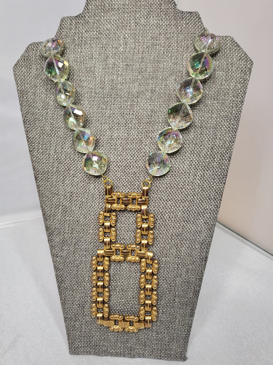 MADE-Crystal & Gold Necklace
